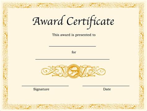 Image result for Free Printable Award Certificate Template | Award ...