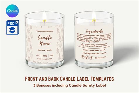 Christmas Candle Label Template | Creative Market