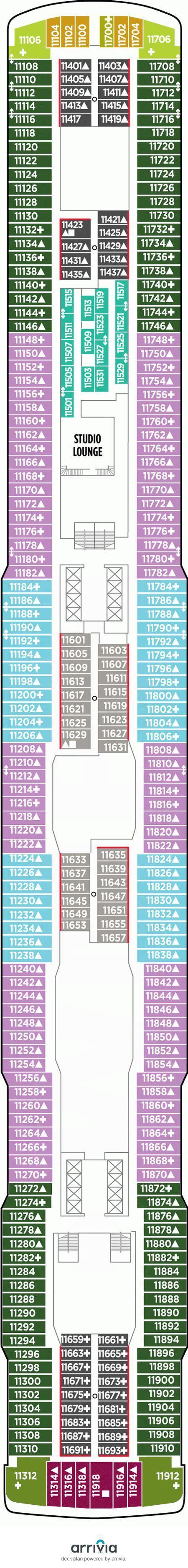 Norwegian Escape Deck Plans