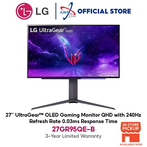 LG 27GR95QE / 27GR95QE-B 27'' ULTRAGEAR OLED GAMING MONITOR (27" OLED ...