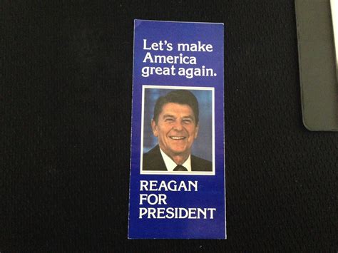 Ronald Reagan slogan campaign brochure -- Antique Price Guide Details Page