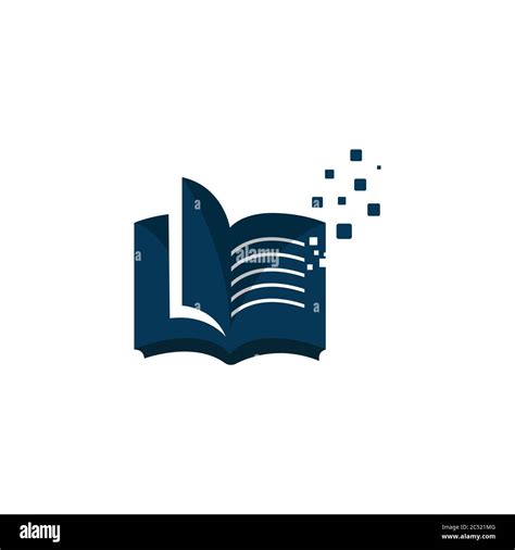 Ebook Logo Design Vector Electronic Library Icon. Digital learning book ...