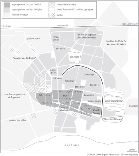 Tribal Map of Raqqa City from book RAQQA, TERRITORIES AND SOCIAL ...