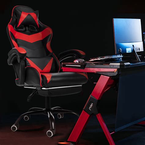 Adjustable Racing Style Gaming Chair, Reclining Ergonomic Computer Game ...