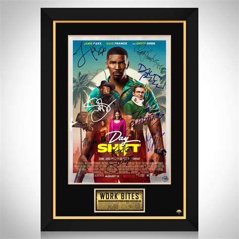 Day Shift Movie Mini Poster Limited Signature Edition Custom Frame | RARE-T