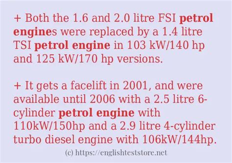 "petrol engine" some ways to use - EnglishTestStore Blog