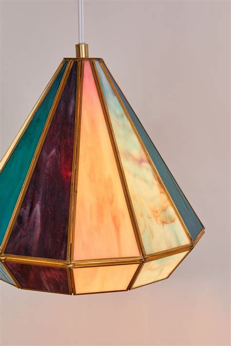 Gabriella Stained Glass Pendant Light - Urban Outfitters | Stained glass lamp shades, Glass ...