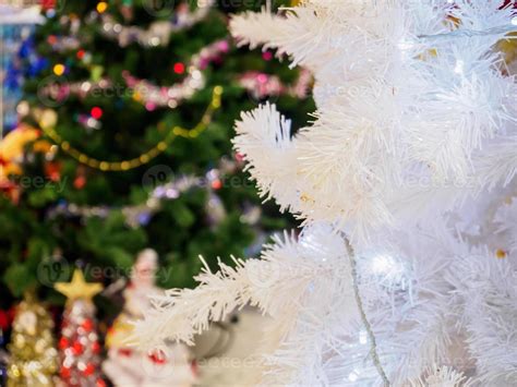 Closeup White Christmas tree background 11194728 Stock Photo at Vecteezy