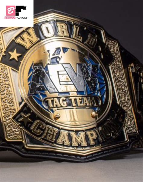 AEW World Tag Team Championship Replica leather Belt 2MM BRASS | World ...