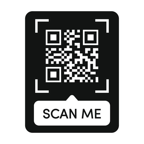 Qr code frame black color. Scan me tag 13211813 Vector Art at Vecteezy