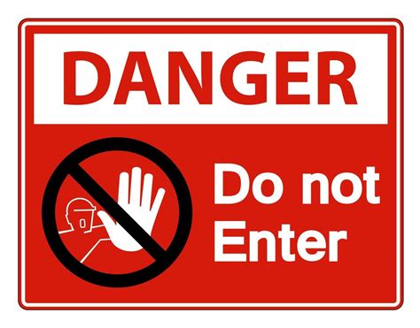 Danger Do Not Enter Symbol Sign on white background 2331299 Vector Art at Vecteezy