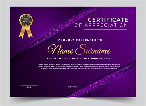 Printable Purple Polygonal Award Certificate Template - vrogue.co