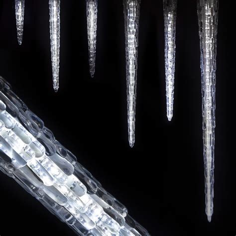 C7 Falling Icicle Cool White LED Christmas Light Bulbs - Christmas ...