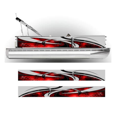 Red Pontoon Boat Wrap Graphic Decal Kit Many Sizes and - Etsy