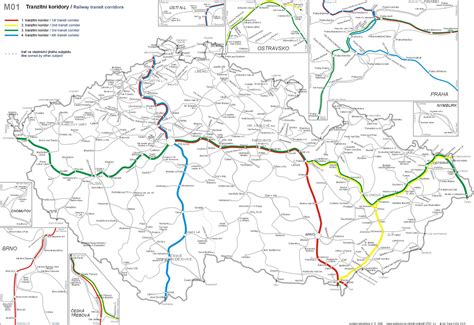 Czech railway map - Czech republic rail map (Eastern Europe - Europe)