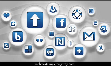 Webtreats Blue And White Pearl Social Bookmarking Icons | Flickr