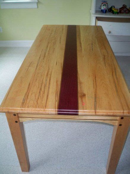 Purple Heart Wood Table Soft maple, purple heart | Table, Custom furniture, Wood table