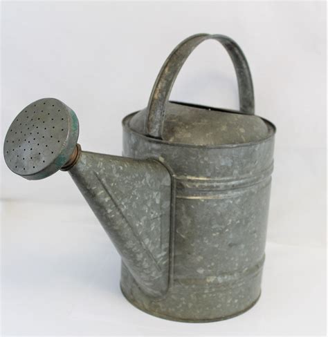 Vintage Watering Can, #12 Galvanized Watering Can