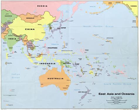 Large scale detailed political map of East Asia and Oceania - 2002 | East Asia | Asia | Mapsland ...