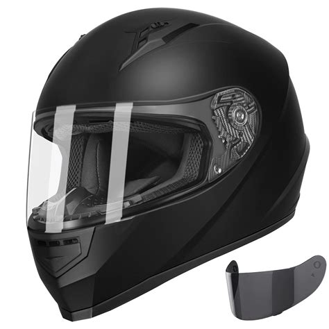 GLX GX11 Compact Lightweight Full Face Motorcycle Helmet with Extra ...