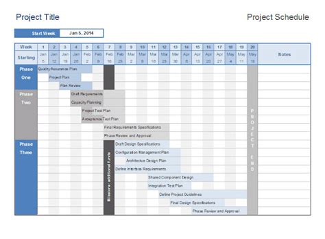 Project Schedule Template - ENGINEERING MANAGEMENT