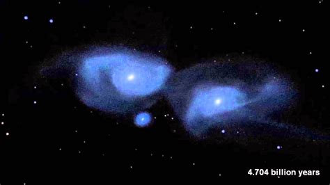 Andromeda and Milky Way collision - YouTube