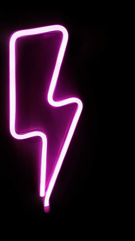 Lightning bolt neon light | Neon art painting, Neon painting, Pink neon ...