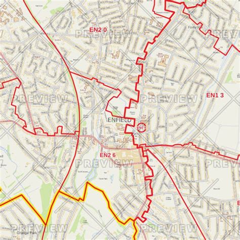 Enfield London Borough Postcode Map – Map Logic