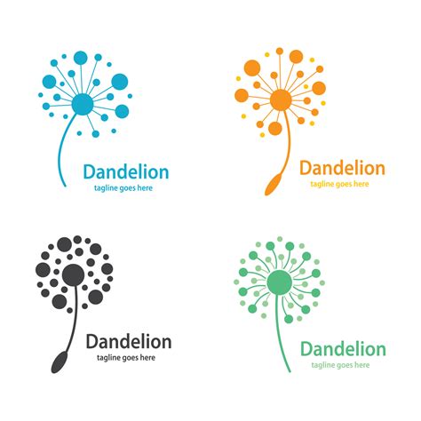 Dandelion symbol vector icon 3721384 Vector Art at Vecteezy