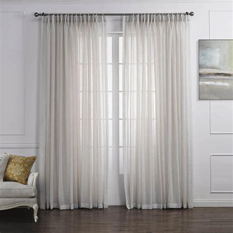 Off White Linen Sheer Curtains for Living Room 2 Panels – Anady Top