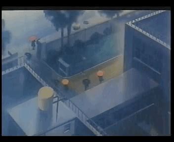 80s Anime Aesthetic Rain