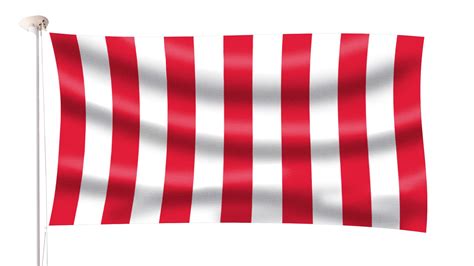 Red and White Stripe Vertical Flag | Hampshire Flag Company