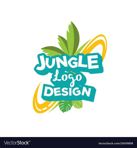 Jungle logo design inspiration Royalty Free Vector Image