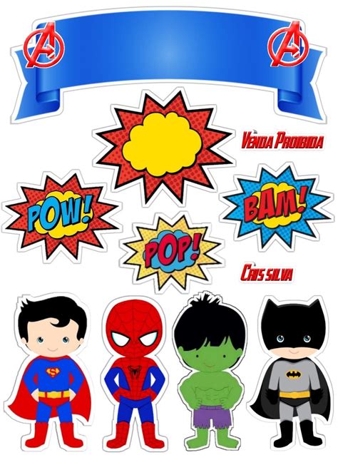 Superhero Cupcake Toppers Free Printable | scs-oman.com