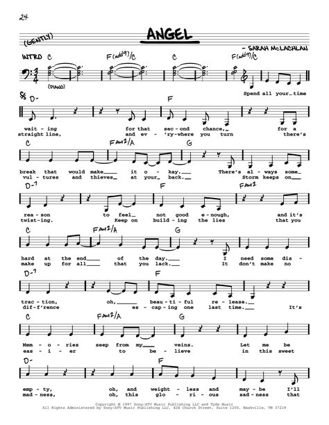 Sarah McLachlan Angel Sheet Music (Piano Solo) In Db Major (transposable) Download Print SKU ...