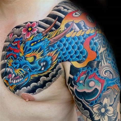 85 Tatuajes de dragones japoneses (Con el significado)