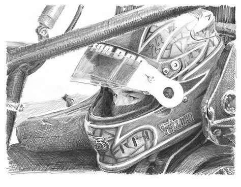 Racecar Driver Pencil Portrait by Mike Theuer in 2021 | Pencil portrait, Pencil portrait drawing ...