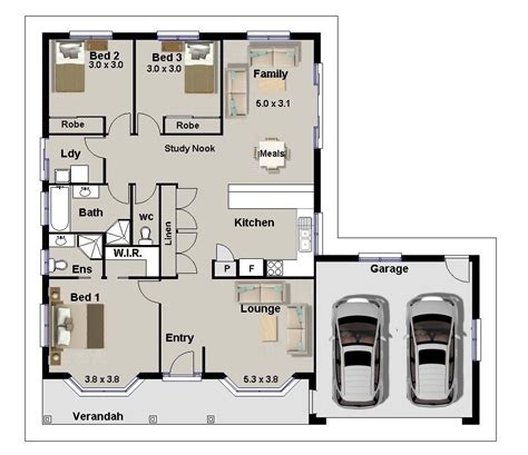 Topmost Double Garage 3 Bedroom House Plans With Garage Latest News ...