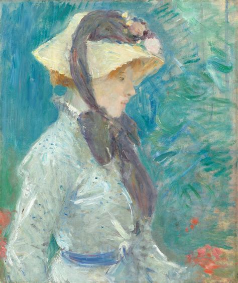 Top Impressionist Paintings - Berthe Morisot, Young Woman with a Straw ...