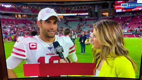 Jimmy Garoppolo and Erin Andrews postgame Interview 10/31/2019 - YouTube