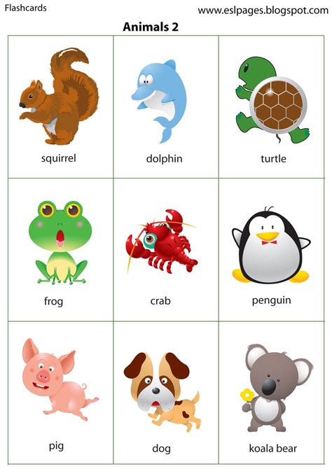 Esl Pages: Animals | Animal activities for kids, Learning english for kids, Kids english