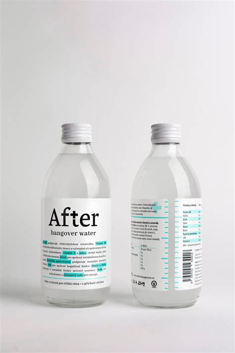 After Hangover Water | Water branding, Water packaging, Drinks ...