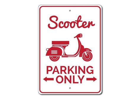 Scooter Parking Sign Scooter Sign Scooter Gift for Scooter - Etsy