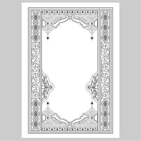 Premium Vector | Book cover hand drawn floral, islamic line art, arabic ...