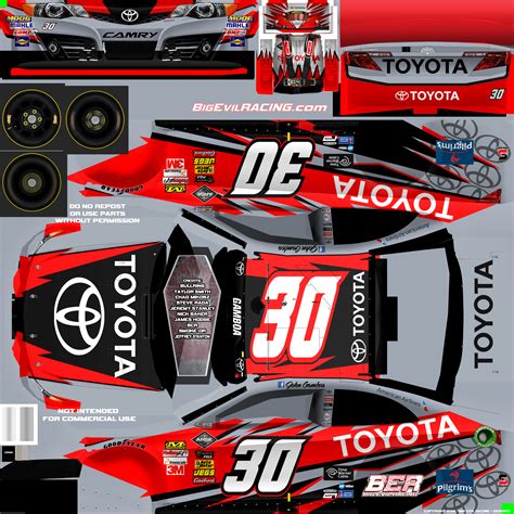 NASCAR 2016 Templates | nr2003 toyota template #7 | nascar paper models | Pinterest | NASCAR ...