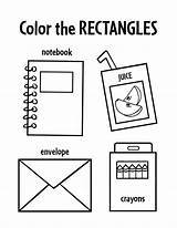 Rectangle Coloring Pages For Preschool sketch template