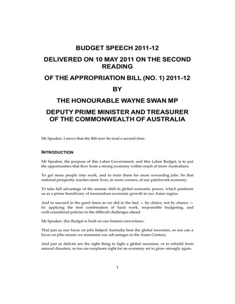 BUDGET SPEECH 2011-12 DELIVERED