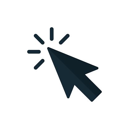 Click Icon Vector Pointer Arrow Stock Illustration - Download Image Now ...