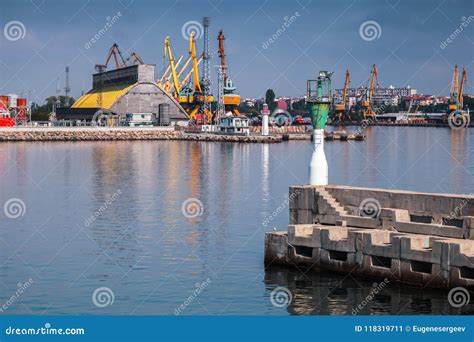 Burgas Port View, Black Sea, Bulgaria Stock Image - Image of beacon, port: 118319711