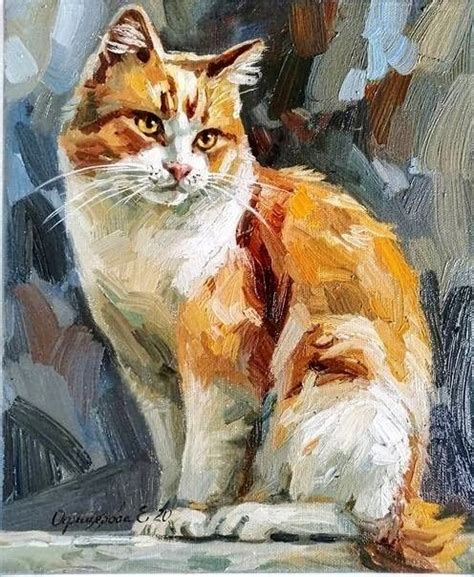 Cat Art Painting, Cats Art Drawing, Cat Portrait Painting, Cat Artwork, Animals Artwork, Animal ...